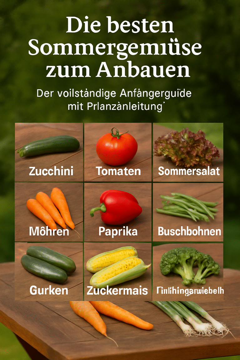 🥕 Die besten Sommergemüse zum Anbauen: Der vollständige Anfängerguide mit Pflanzanleitung