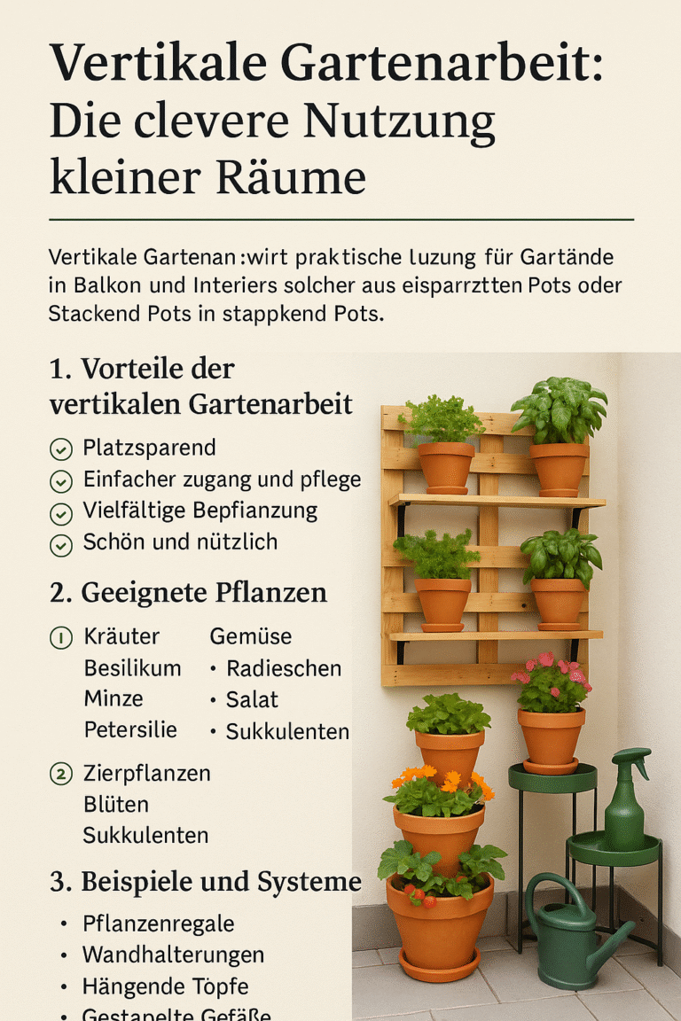 🌿 Vertikales Gärtnern – Wie man mit wenig Platz ein grünes Paradies schafft